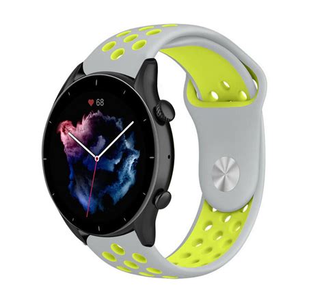 Amazfit GTR 3 Pro Sportarmband Grau Gelb Smartwatcharmbaender De