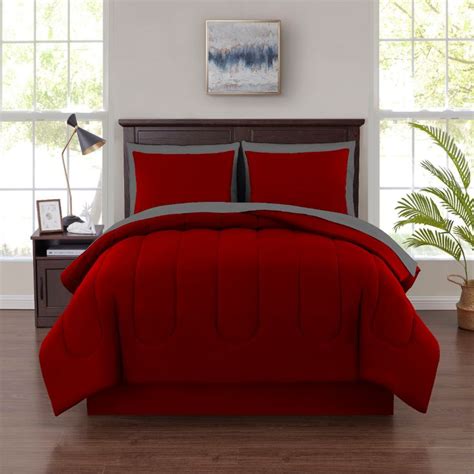 Mainstays Red 6 Piece Bed In A Bag Comforter Set With Sheets Twin