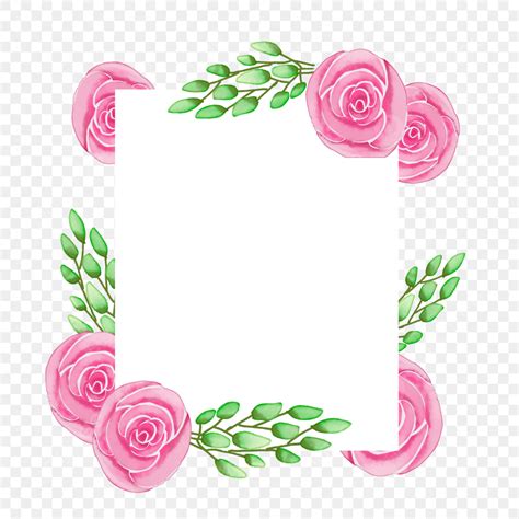 Watercolor Frames Flowers PNG Transparent Frame Of Watercolor Flowers