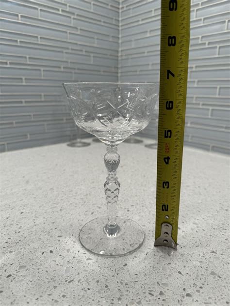 Set Of Libbey Rock Sharpe Salon Tall Sherbet Champagne Glasses