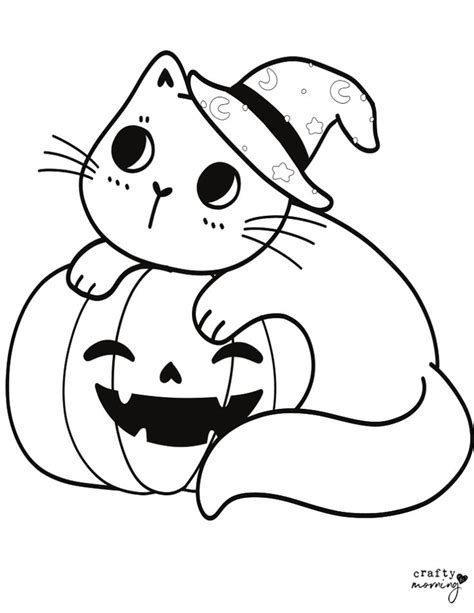 Halloween Cat Coloring Pages (Free Printables) | Cat coloring page ...