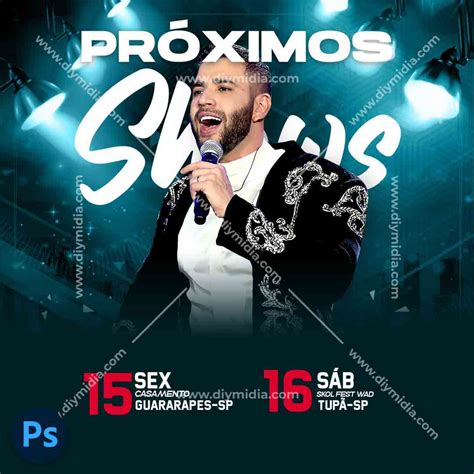 Eventos Social Media Próximos Shows Banner Editável Psd Premium