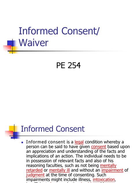 Pdf Informed Consent And Waiver Form Dokumentips