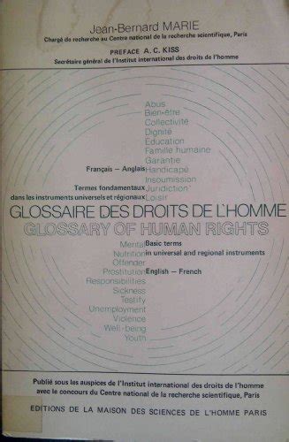 Glossaire Des Droits De L Homme Termes Fondamentaux Dans