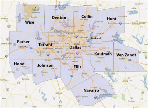 Printable Map Of Dallas Fort Worth Metroplex Printable Maps