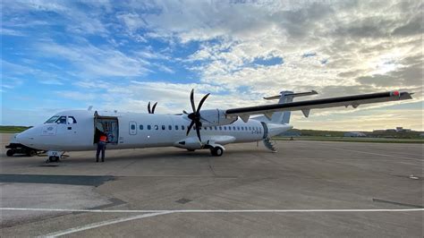 Loganair ATR 72 600 G FBXB S First Visit To Sumburgh HD YouTube