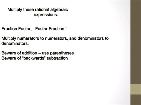 Algebraic Fractions Ppt