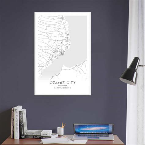 Ozamiz City Philippines Map Poster, Ozamiz City City Road Wall Art Print - Custom Maps & Posters