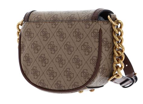 GUESS Izzy Mini Crossbody Flap Latte Logo Brown Buy Bags Purses