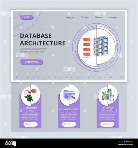 Database Architecture Flat Landing Page Website Template Ai Customer