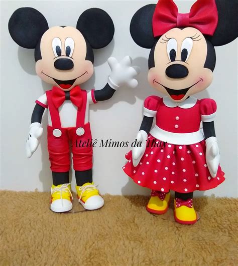 Mickey E Minnie Bonecos De Feltro Diy Molde Pronto Para Imprimir