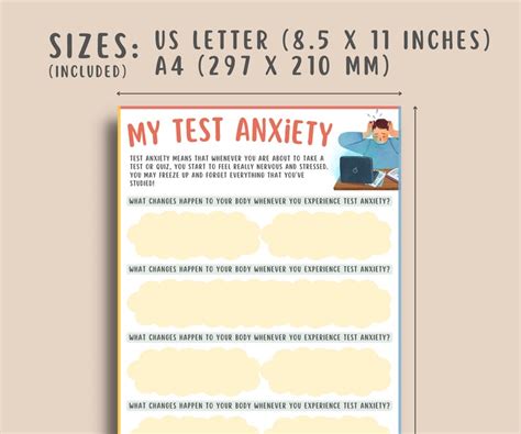 Test Anxiety Worksheet For Kids And Teens Help Children With Worry