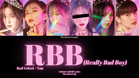 Red Velvet 레드벨벳 RBB Really Bad Boy 6 Member Ver Colour Coded