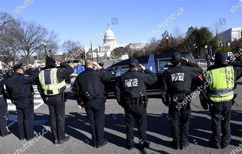 Capitol Hill Police Salute Passing Funeral Editorial Stock Photo ...