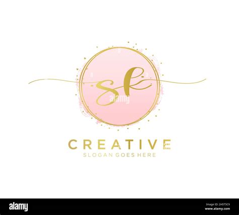 Sk Feminine Logo Usable For Nature Salon Spa Cosmetic And Beauty