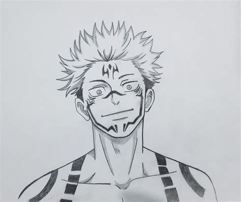 How To Draw Sukuna Easy Jujutsu Kaisen Drawing Step By Step Artofit