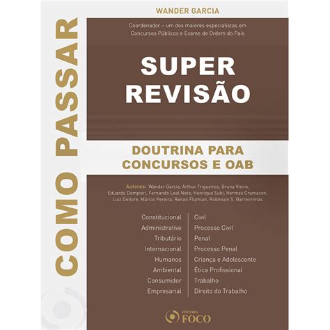 Livro Como Passar Super Revisão Doutrina para Concursos e OAB