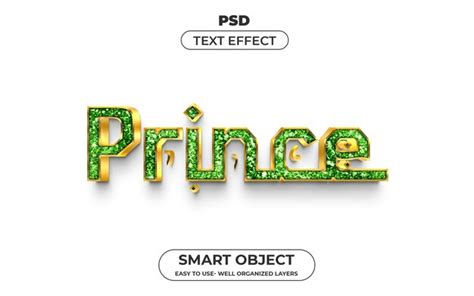 Premium Psd Prince 3d Editable Text Effect Style Template