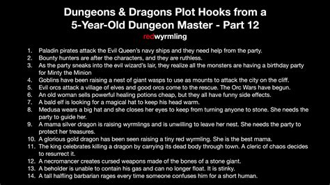 [OC] The Plot Thickens... Dungeons and Dragons Plot Hooks from a 5-year-old Dungeon Master Part ...