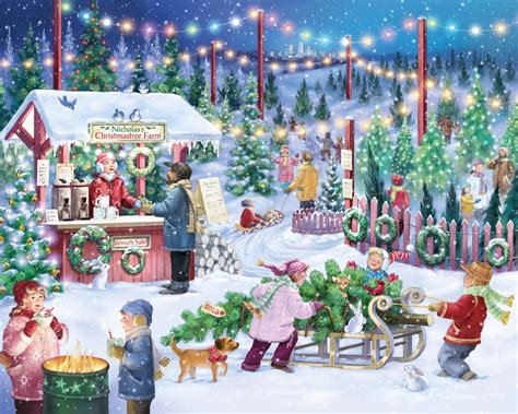 Vermont Christmas Company Christmas Tree Farm 1000 Piece Jigsaw