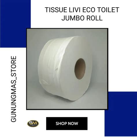 Tissue Livi Eco Jumbo Roll 1200s Livi Eco Toilet JRT Murah Meriah