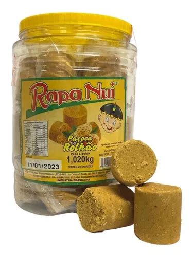 1 Pote Doce Paçoca Amendoim 20 Unid X 60g Rapa Nui MercadoLivre