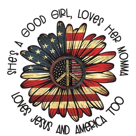 Shes A Good Girl Flag Design Transfer Southern Dream Ga