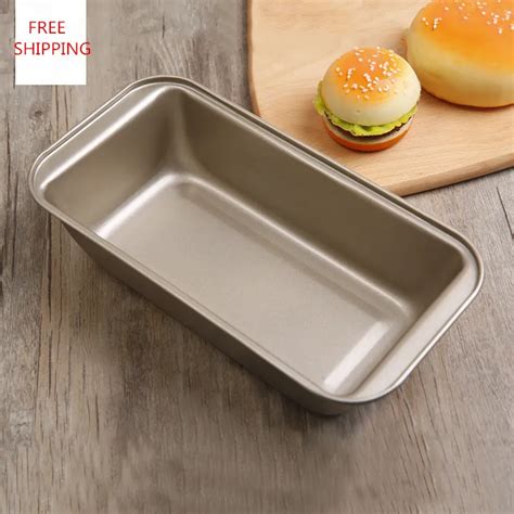 Rectangle Carbon Steel Cake Toast Mold For Party Non Stick Egg Tart Mould Baking Pan Microwave