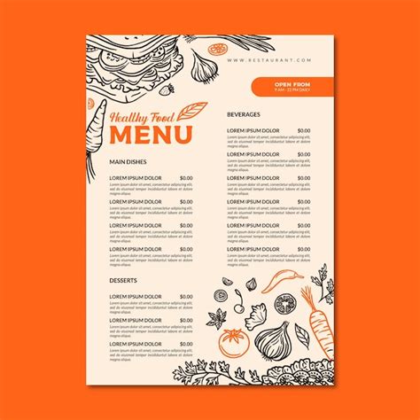 Premium Vector Restaurant Menu Template Design Vector