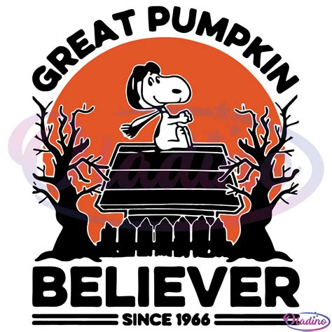 Snoopy Great Pumpkin Believer Since 1966 SVG Digital File