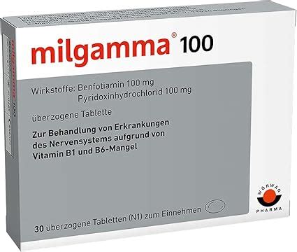 Milgamma 100 mg überzogene Vitamin B1 Tabletten mit Benfotiamin B1