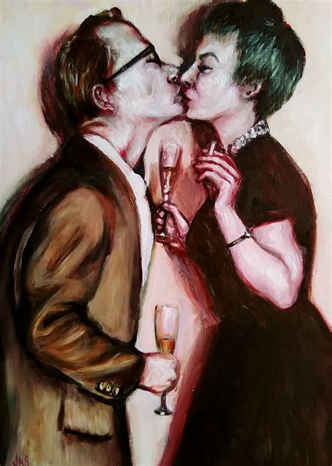 Kiss, Original Painting, Oil Painting on Panel, 8.5 X 11, Unframed ...