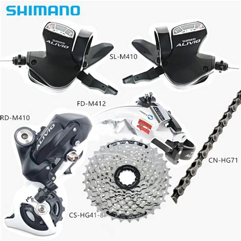 SHIMANO Alivio M410 Groupset RD M410 FD M412 Derailleur SL M410 ...