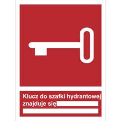 Znak Klucz Do Szafki Hydrantowej Sklep System Pl