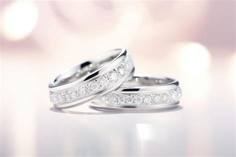 Premium Photo | Two wedding rings on white