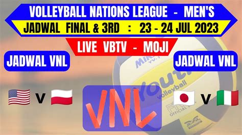 Jadwal FINAL VNL 2023 Hari Ini POLANDIA Vs USA VNL Men S Voli