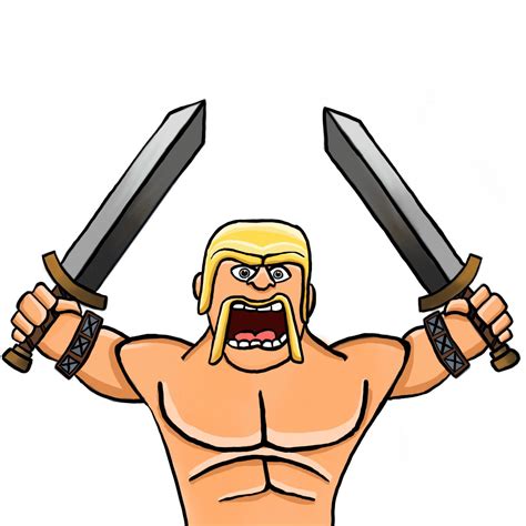 Barbarian Clash Of Clans Drawing