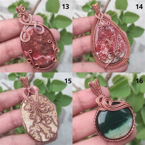 Wire Wrapped Pendants Wire Wrapped Jewelry Copper Wire Wrapping Stone