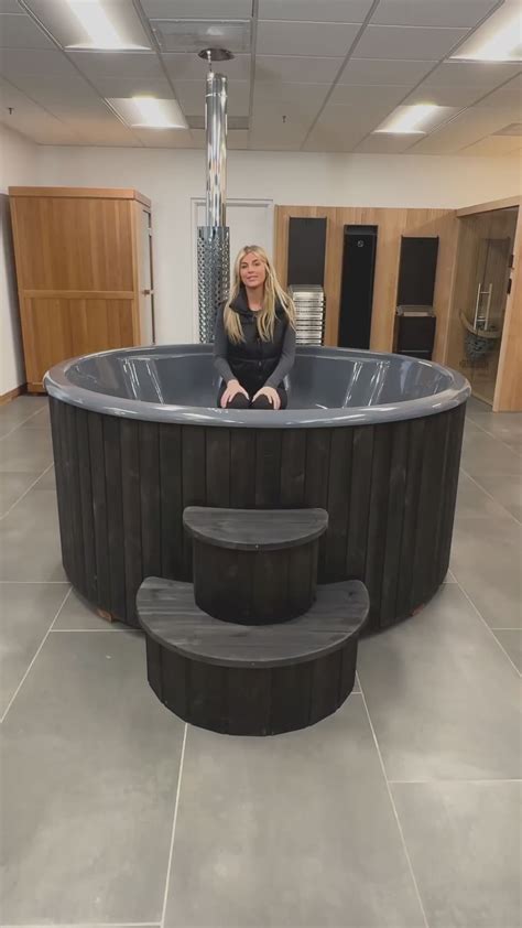 Saunalife 6 Person Wood Fired Hot Tub Model S4b S4n