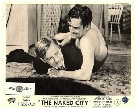 IL NAKED CITTÀ Originale Lobby Scheda Don Taylor Nudo Torso Fight 1948