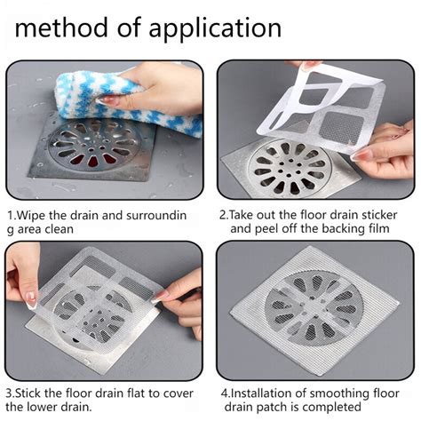 Disposable Floor Drain Stickers Hair Anti Blocking Floor Drain Stickers