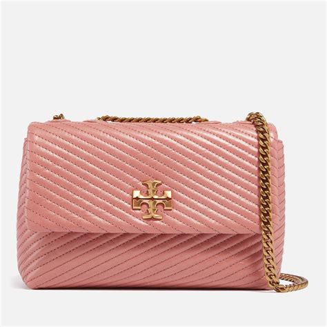 Tory Burch Kira Moto Small Convertible Leather Shoulder Bag In Pink Lyst