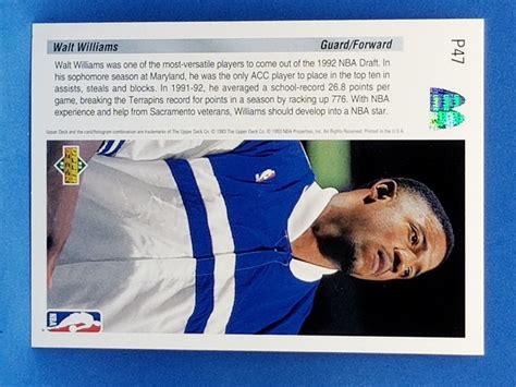 1992-93 Upper Deck McDonald's #P47 Walt Williams on eBid United States