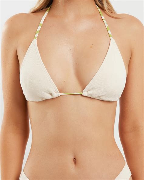 Shop Billabong Sunkissed Remi Triangle Bikini Top In Salt Crystal