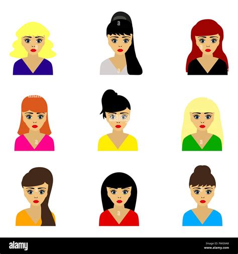 Pony Hairstyle Stock Vector Images Alamy