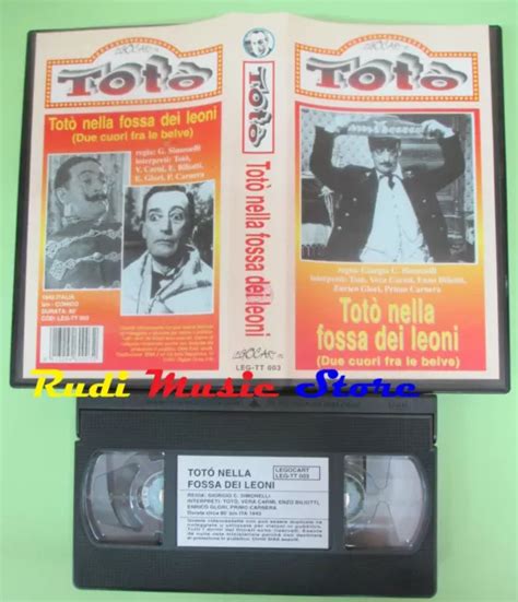 VHS FILM TOTO NELLA FOSSA DEI LEONI Carni Glori LEGOCART LEG TT 003