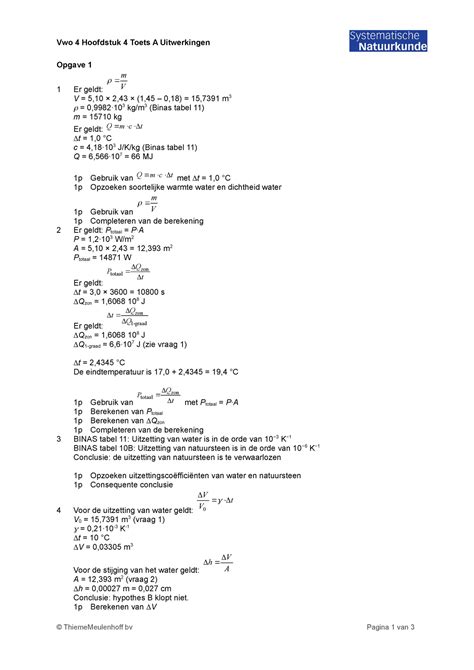 SN8 Vwo4 H4 Toets A Uitwerkingen Vwo 4 Hoofdstuk 4 Toets A
