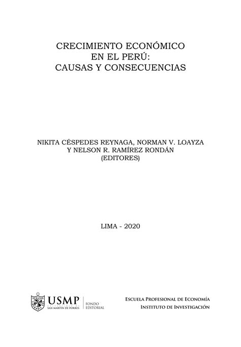 SOLUTION Crecimiento Econ Mico Del Per Causas Y Consecuencias Nikita C