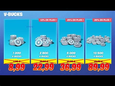 Augmentation Du Tarif Des V Bucks Et Pack Sur Fortnite Youtube