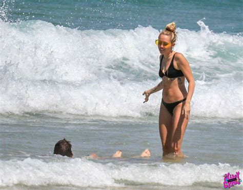 Miley Cyrus In Black Bikini Gotceleb